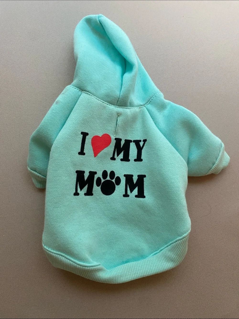 I Love My Mom Mint Dog Hoodie size XS - NWOT